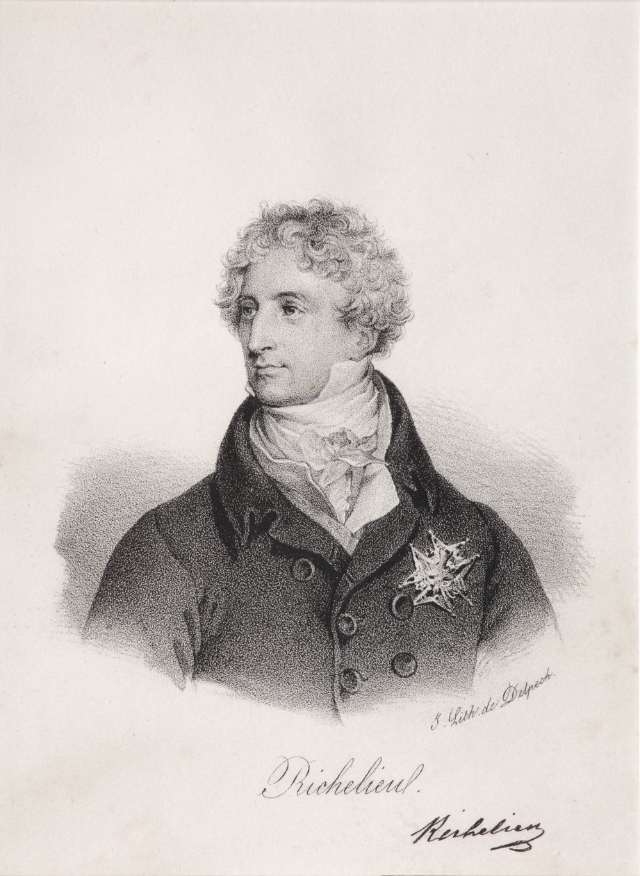Retrato de Armand Emmanuel du Plessis, duque de Richelieu, década de 1820 de Francois Seraphin Delpech