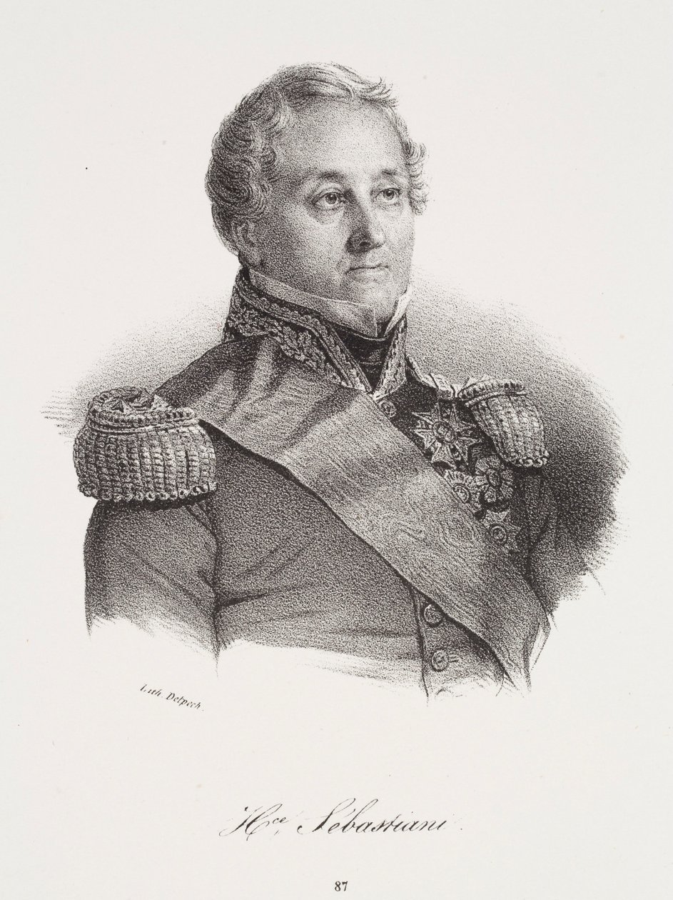 Retrato de Horace Sébastiani de Francois Seraphin Delpech
