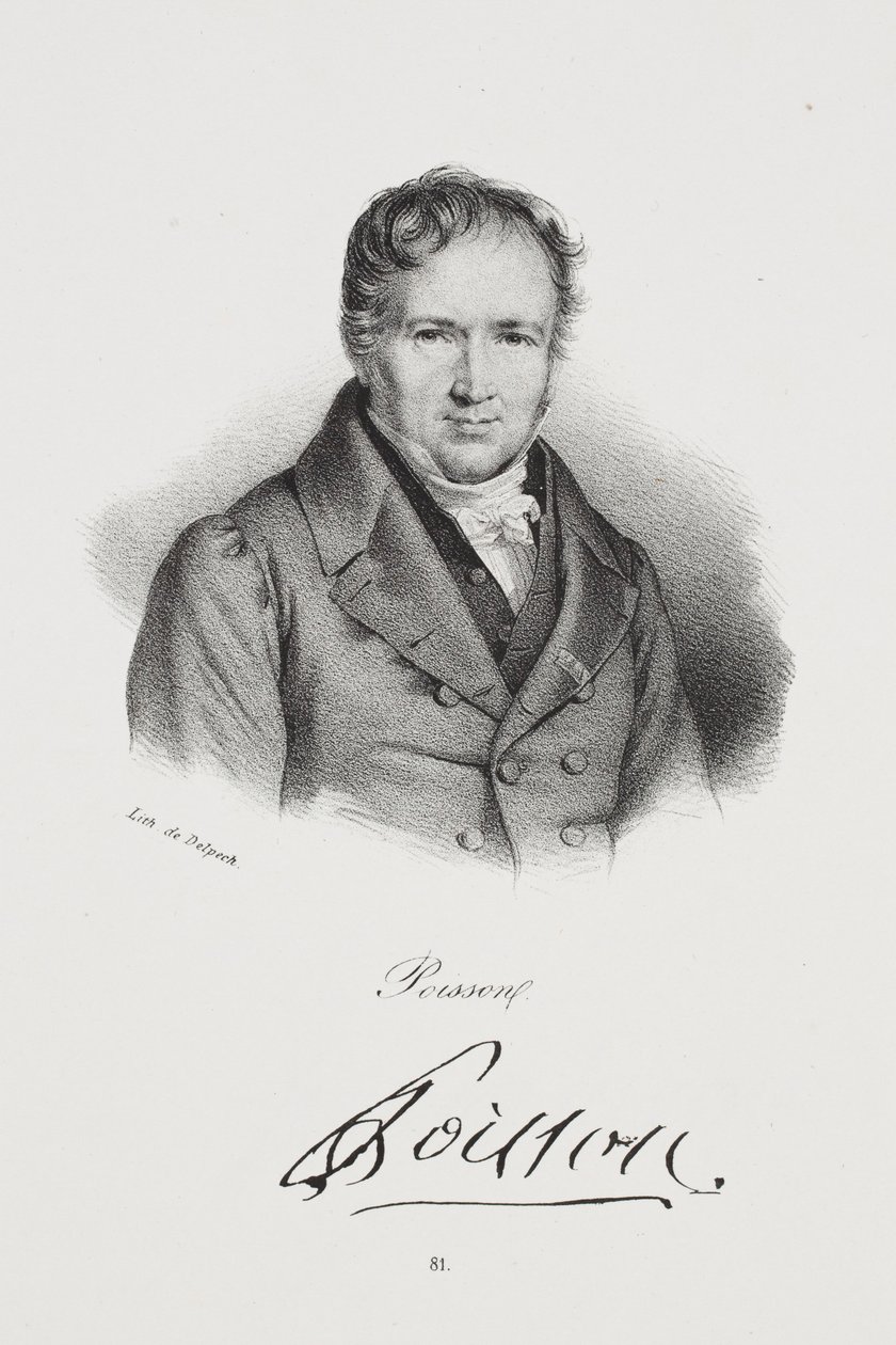 Retrato de Siméon Denis Poisson de Francois Seraphin Delpech