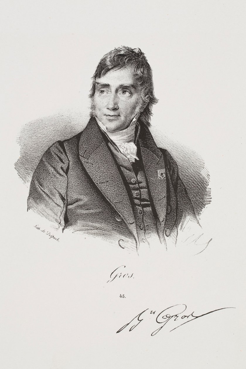 Retrato do artista Antoine-Jean Gros de Francois Seraphin Delpech