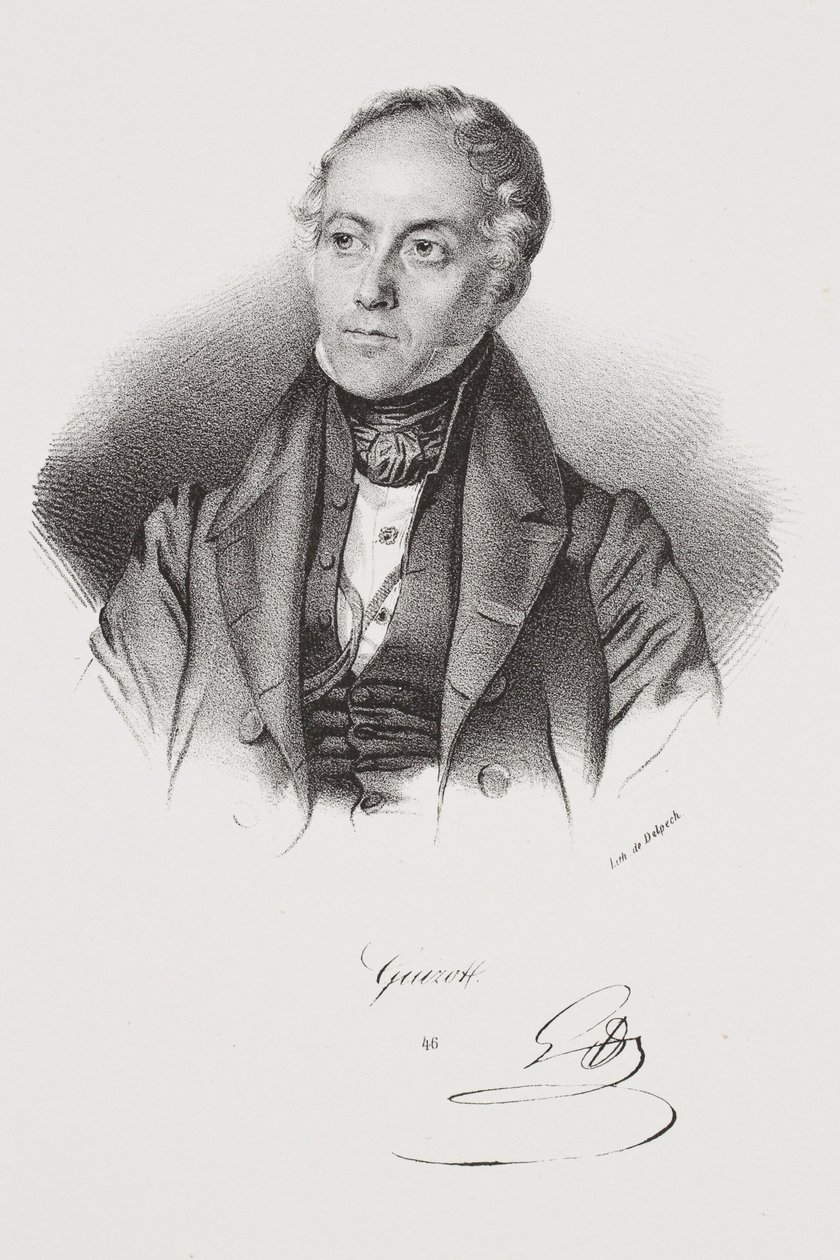 Retrato do político François Pierre Guillaume Guizot de Francois Seraphin Delpech
