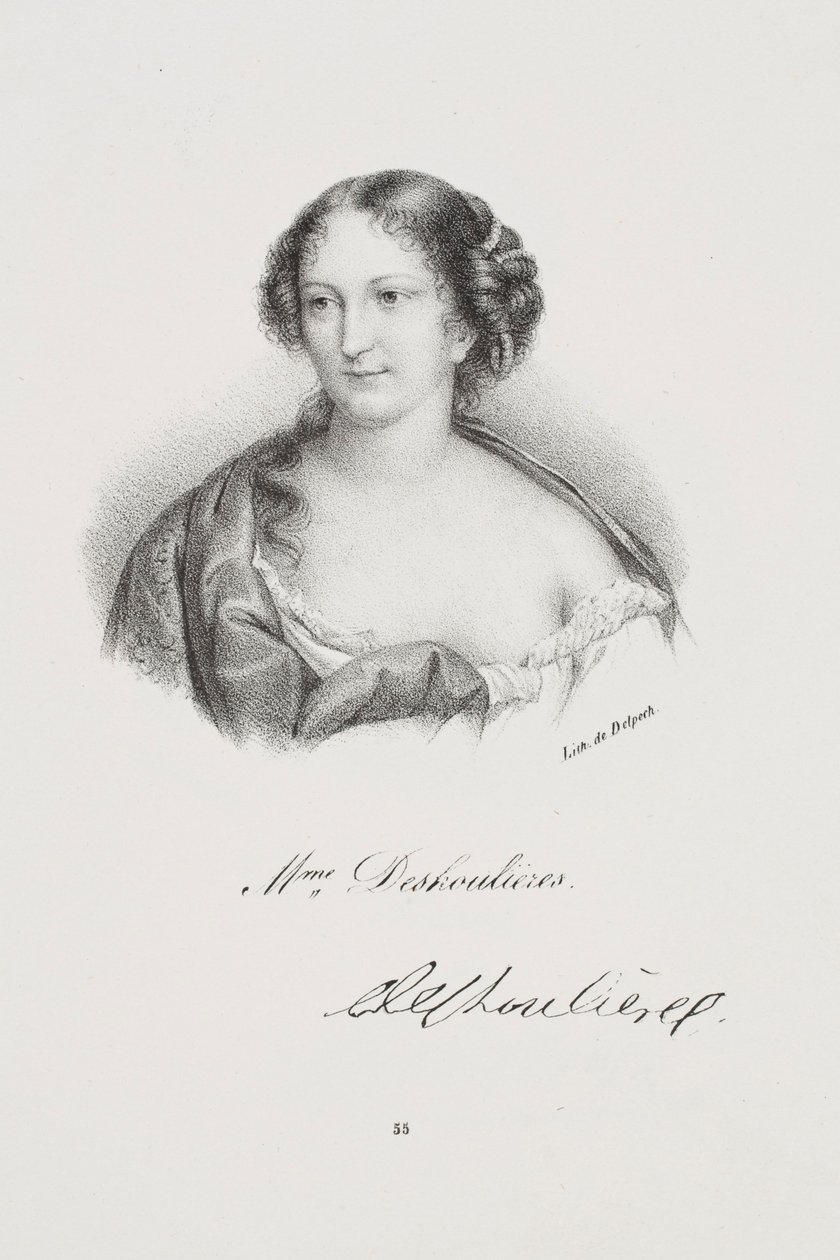 Retrato da escritora Antoinette Des Houlières de Francois Seraphin Delpech
