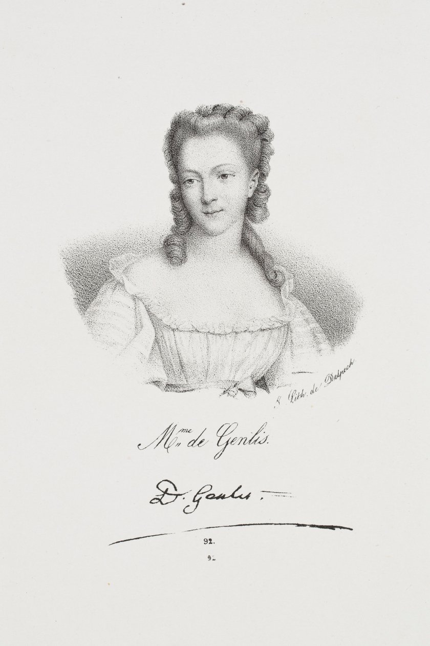 Retrato da escritora Félicité de Genlis de Francois Seraphin Delpech