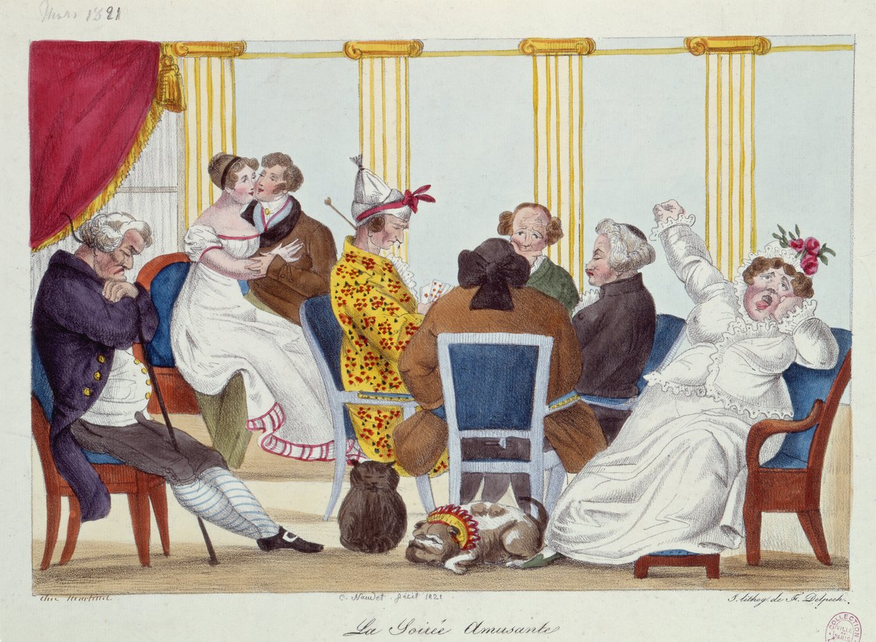 A noite divertida, 1821 de Francois Seraphin Delpech