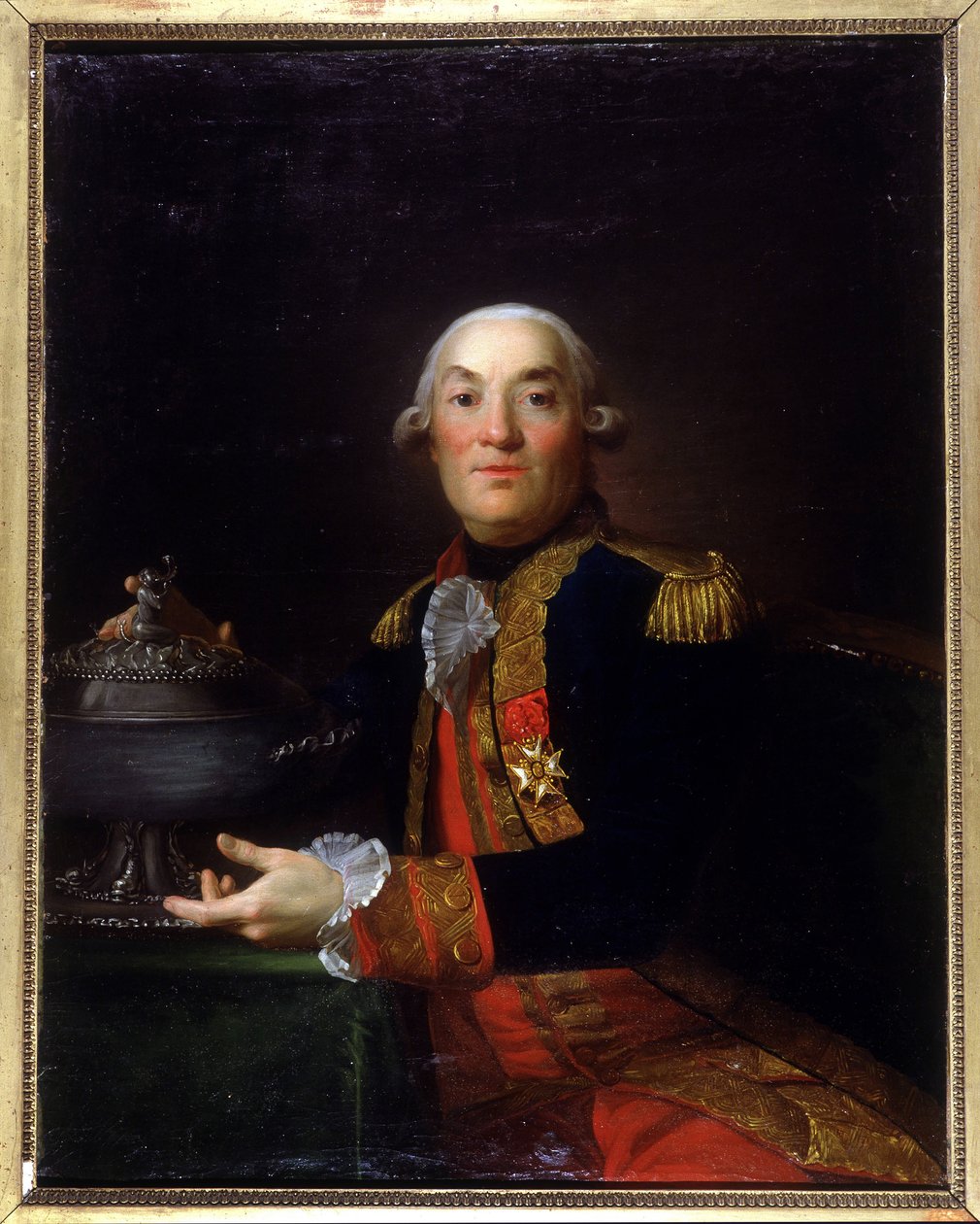 Retrato de Georges Peville, o Pelley. Corsário, oficial da marinha, almirante, ministro da marinha. pintura de François - Valentin Gazard. Velho Museu Granville. de Francois Valentin Gazard