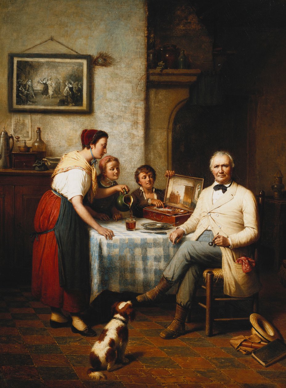 O almoço do artista, 1878 de Francois Verheyden