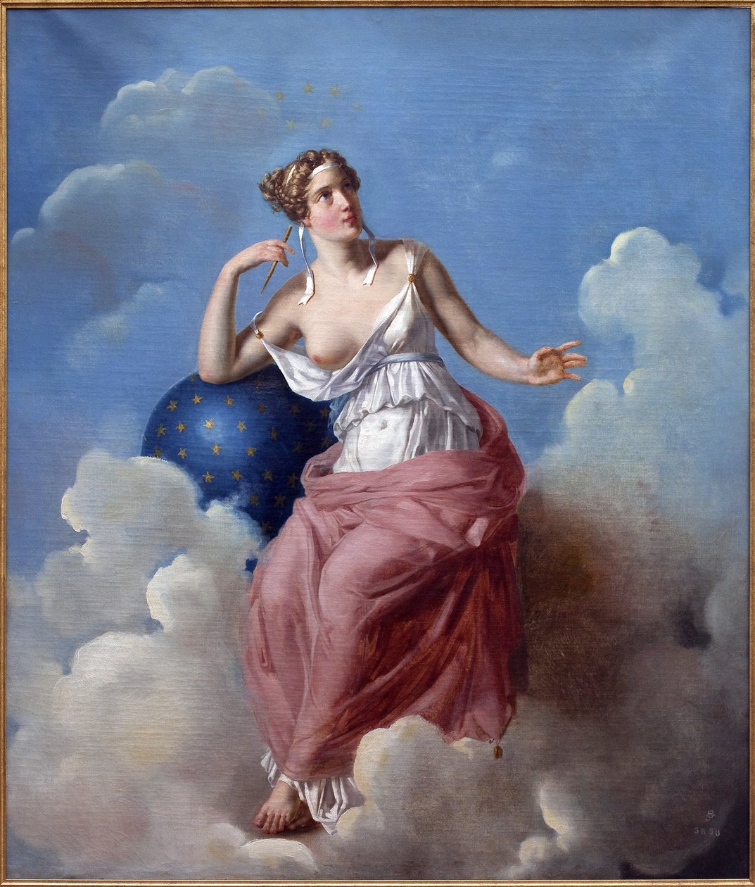 Astronomia. Pintura de François Vincent Latil (1796-1890), Oil On Canvas de Francois Vincent Mathieu Latil
