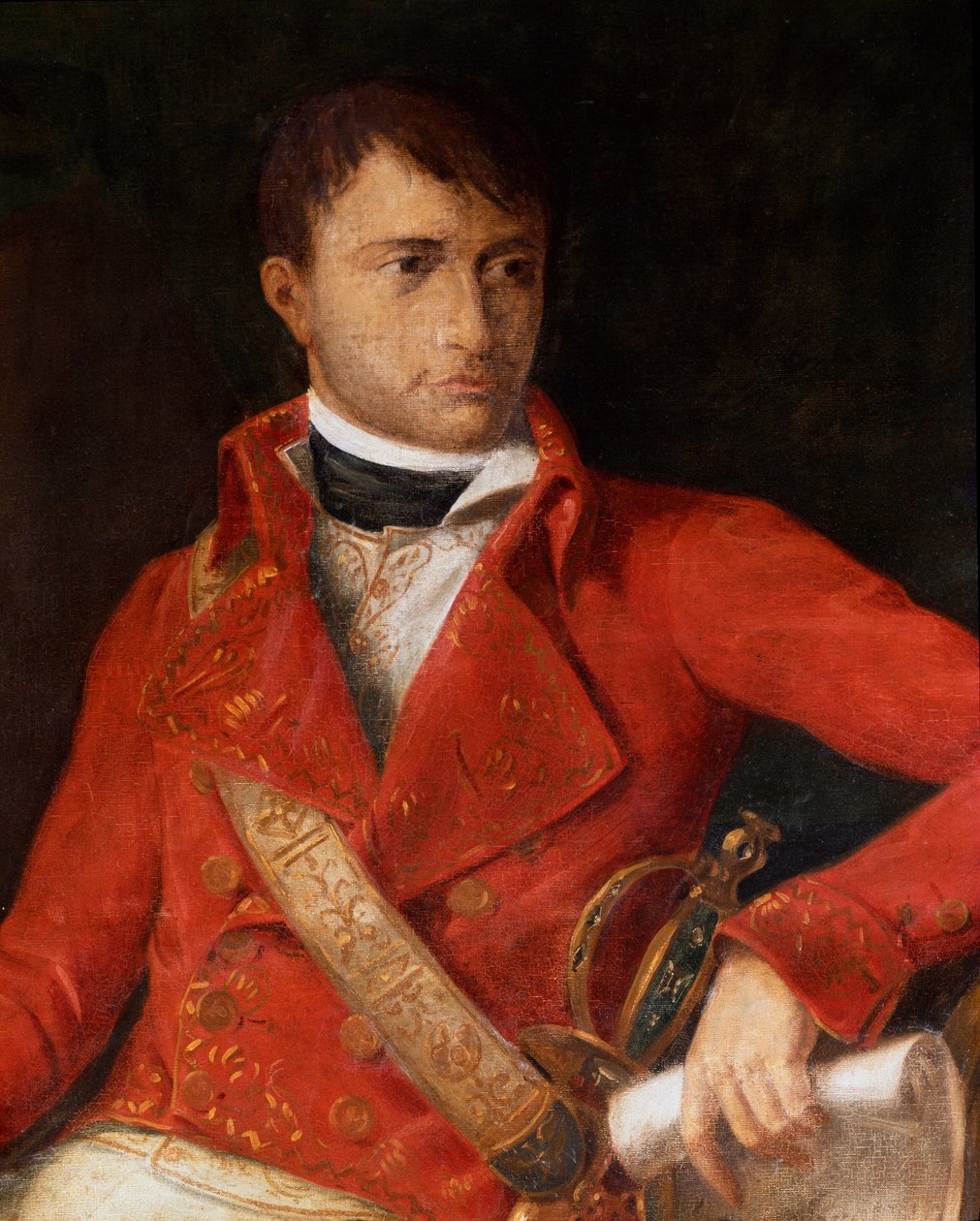 Retrato de Napoleão I Bonaparte (1769-1821) em uniforme do primeiro Cônsul Detalhe. Pintura atribuída a François Xavier Fabre (1766-1837) Milão, Museo del Risorgimento de Francois Xavier (attr. to) Fabre