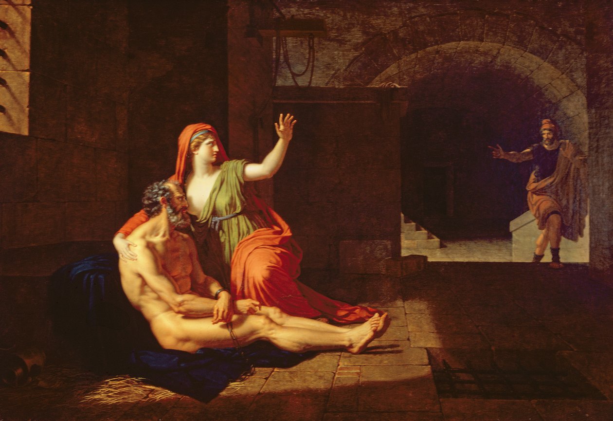 Caridade Romana (Cimon e Pero) 1800 de Francois Xavier Fabre
