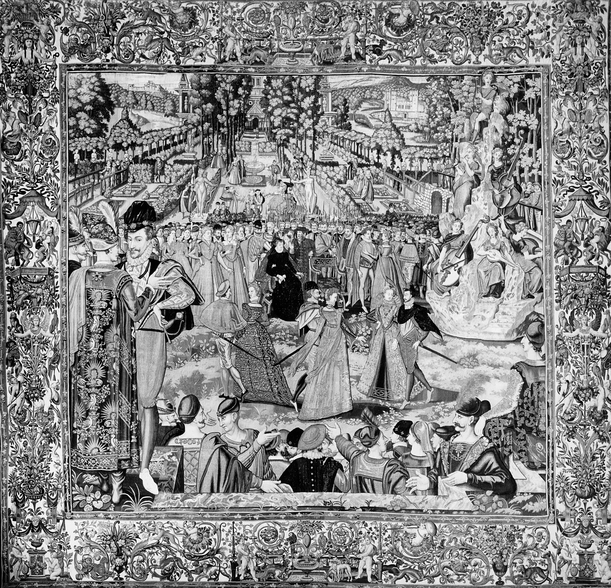 Festival em honra dos embaixadores poloneses na presença de Catherine de Medici (1519-1589) e Henri III (1551-89) de Francois after Quesnel