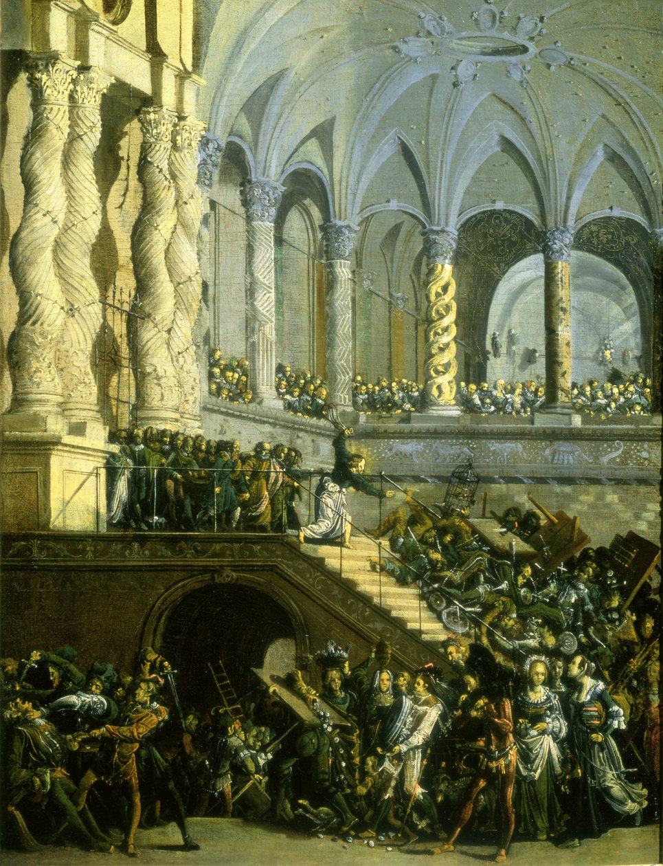 Cristo dirigindo os emprestadores de dinheiro do templo de Francois de Nome
