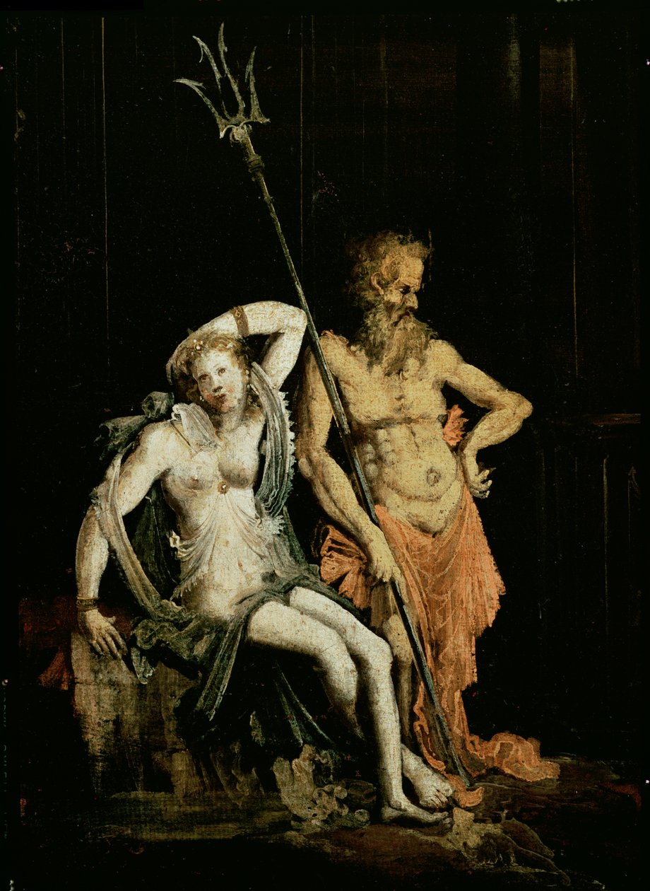 Cena do Inferno: detalhe mostrando Hades e Perséfone, réguas do submundo óleo sobre tela detalhe de 89773 de Francois de Nome