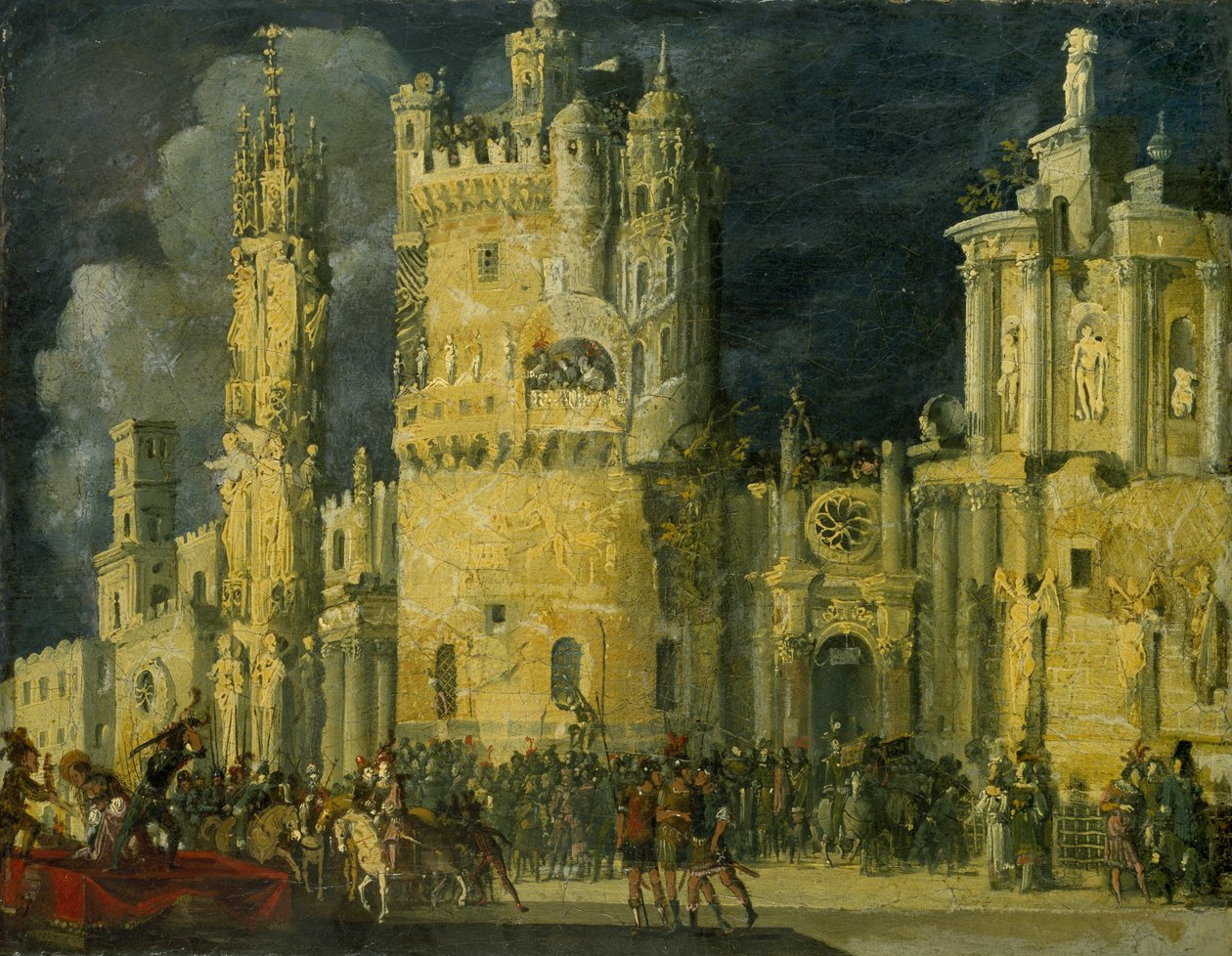 O martírio de uma santa feminina de Francois de Nome