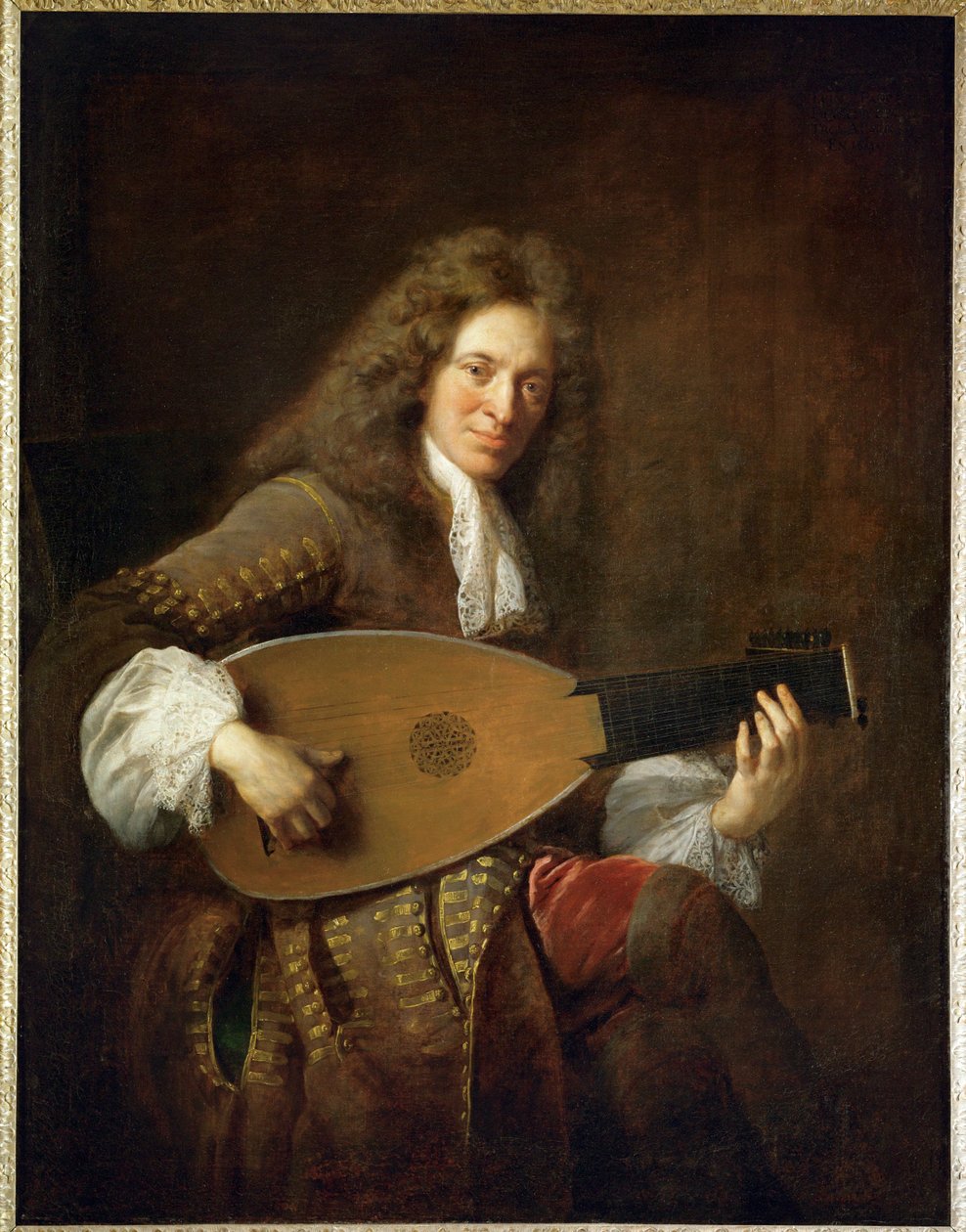 Charles Mouton, tocador de alaúde ... de Francois de Troy
