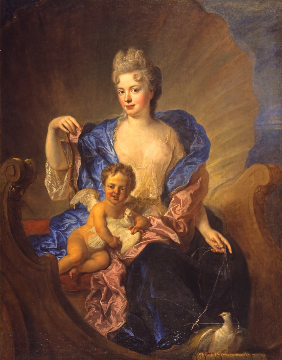 A Condessa von Cosel e seu filho como Vênus e Cupido, por volta de 1712-1715 (óleo sobre tela) de Francois de Troy