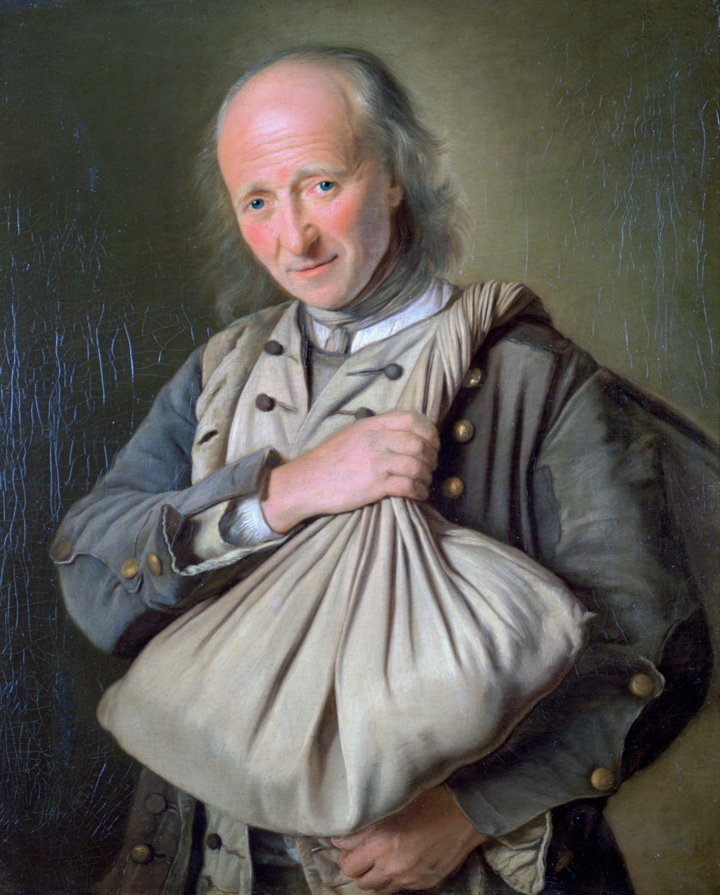 Um homem com um saco duplo, c1725-1778 de Francoise Duparc