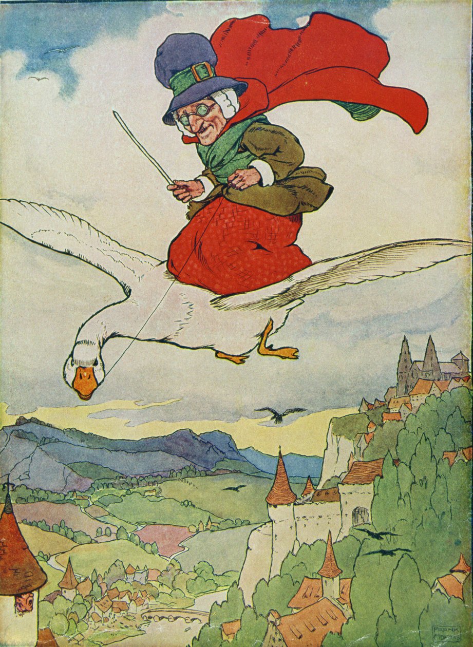 Old Mother Goose de &39;My Nursery Story Book&39;, pub. por Blackie und Son (ilustração do livro) de Frank Adams