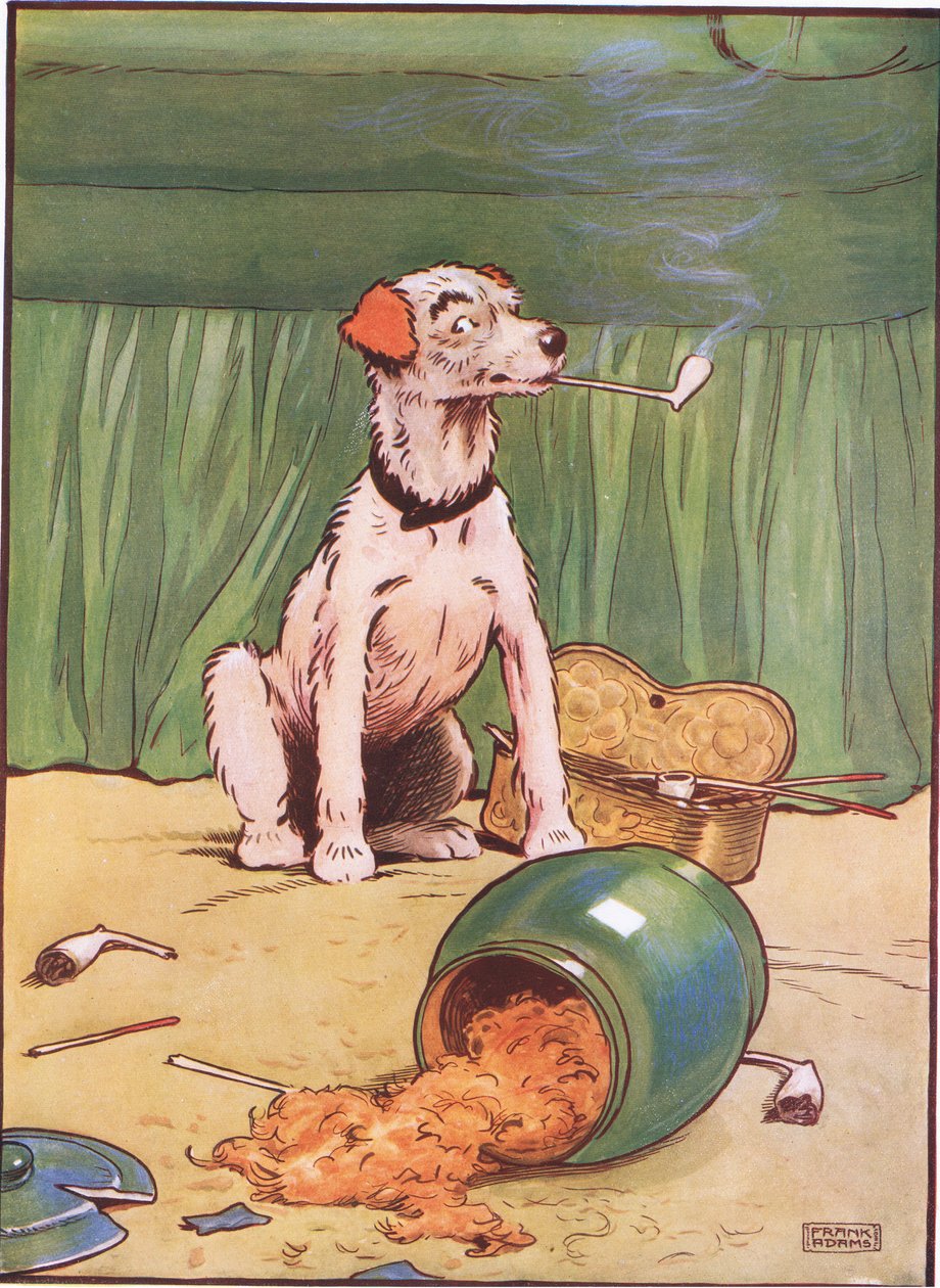 Quando ela voltou, ele estava fumando um cachimbo, década de 1930 de Frank Adams