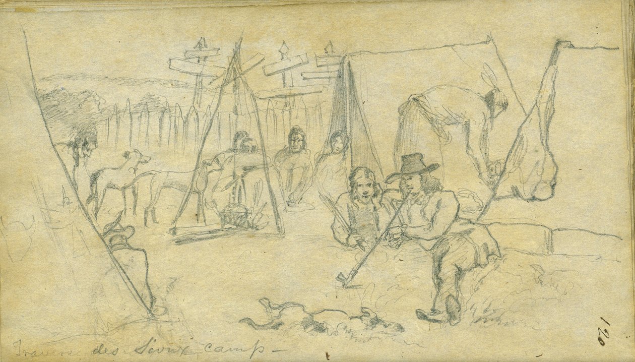 Travessia do acampamento dos Sioux, 1851 de Frank Blackwell Mayer