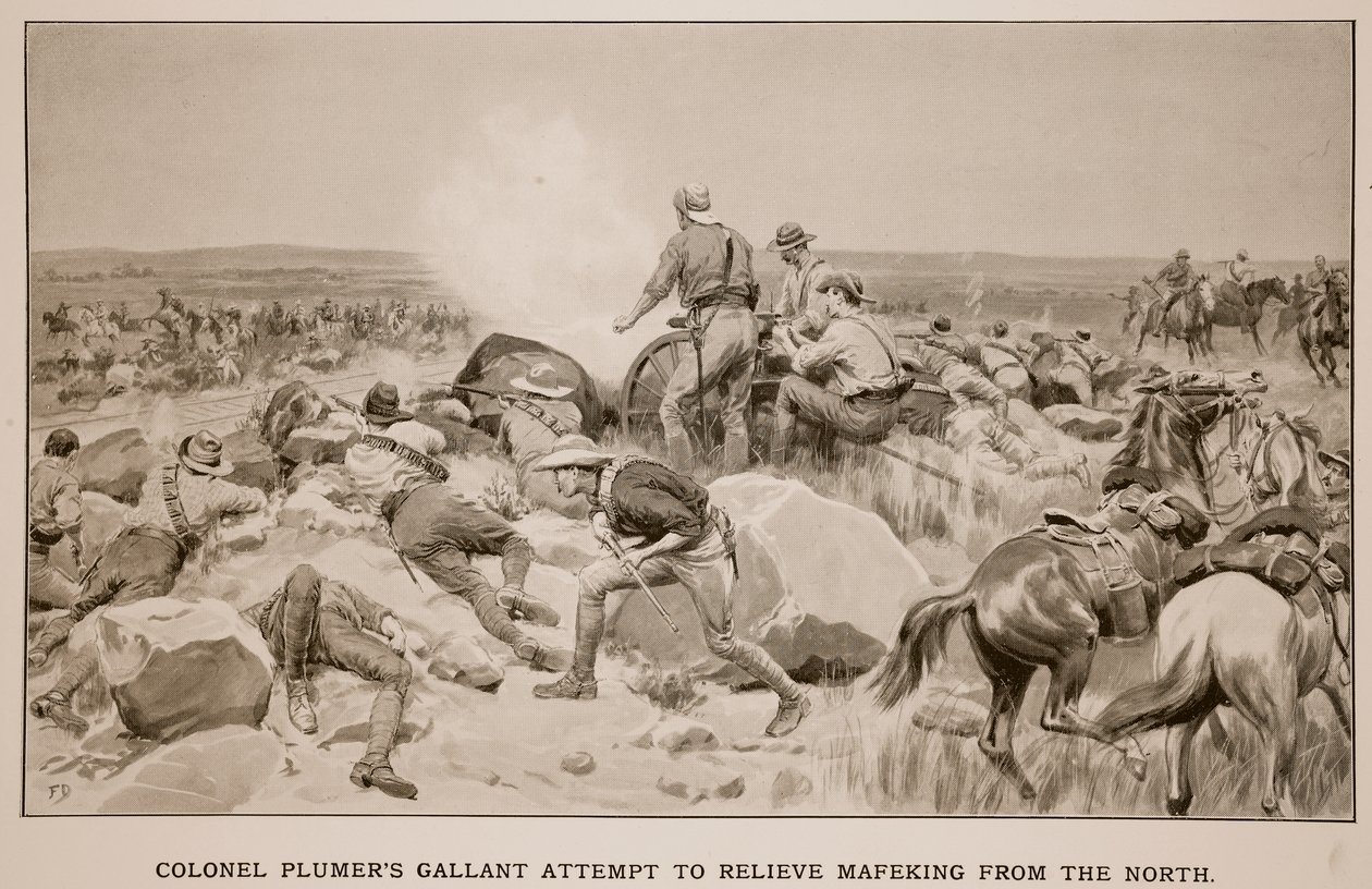 Tentativa Gallant do coronel Plumer para aliviar Mafeking do Norte, após FJ Mackenzie de Frank Dadd