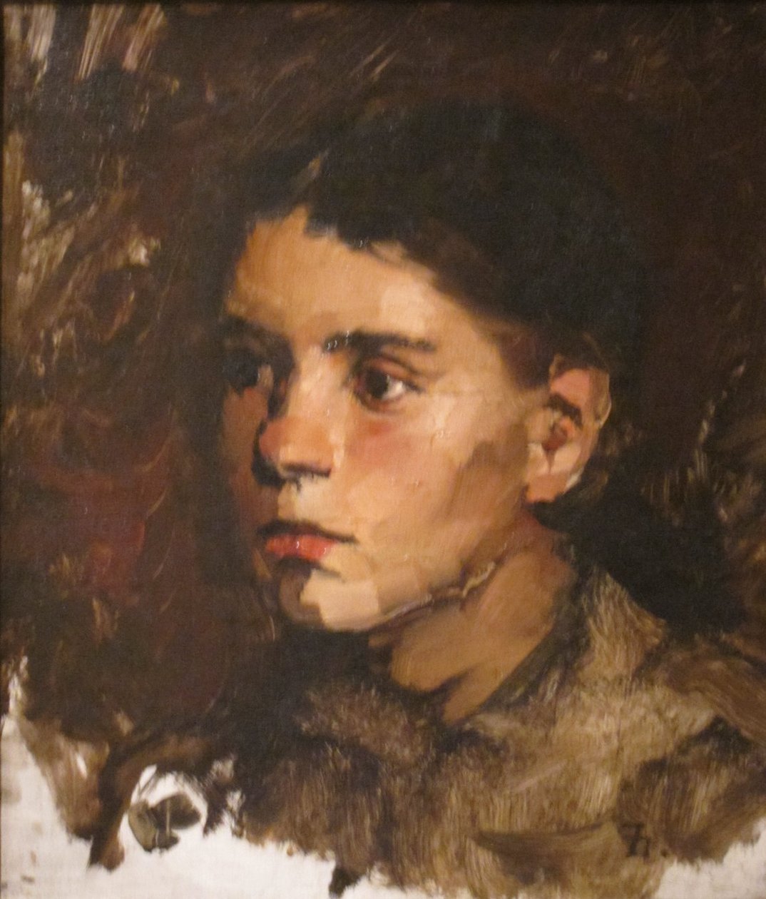 Cabeça de uma jovem de Frank Duveneck