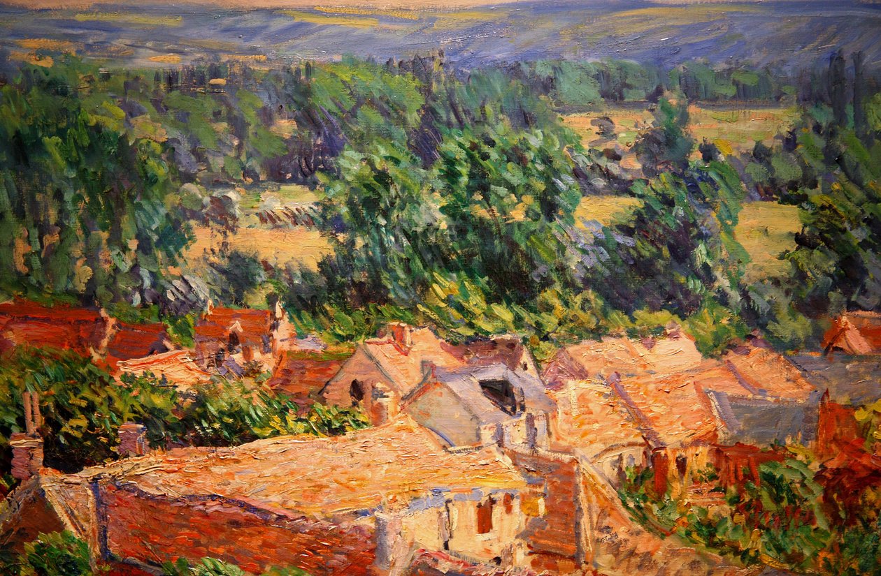Vista da cidade de Giverny de Frank Kovalchek