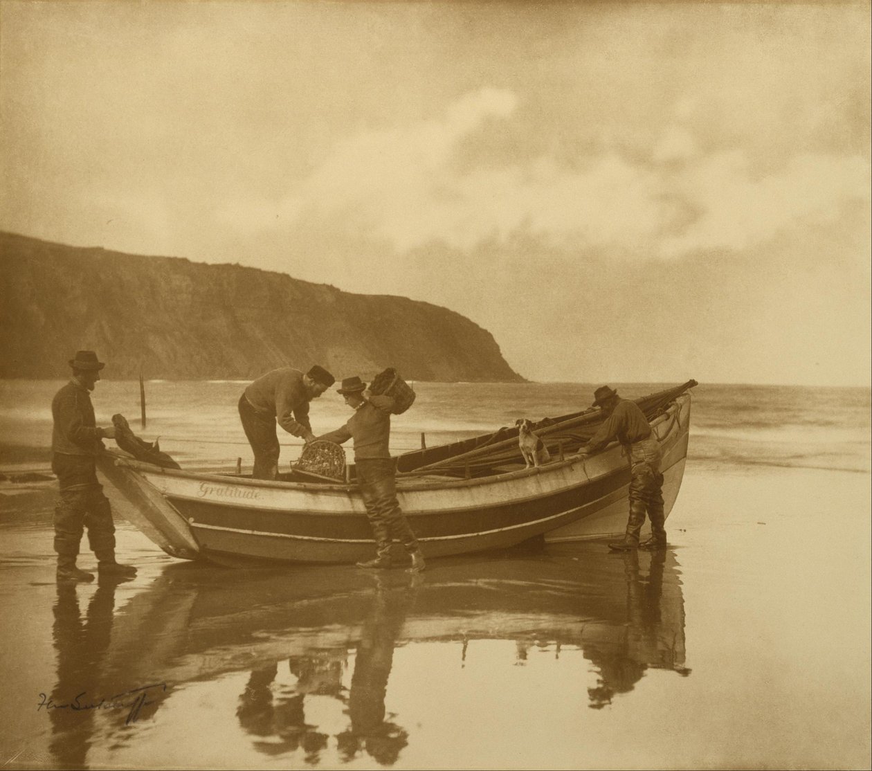 Encalhando a gratidão de Frank Meadow Sutcliffe