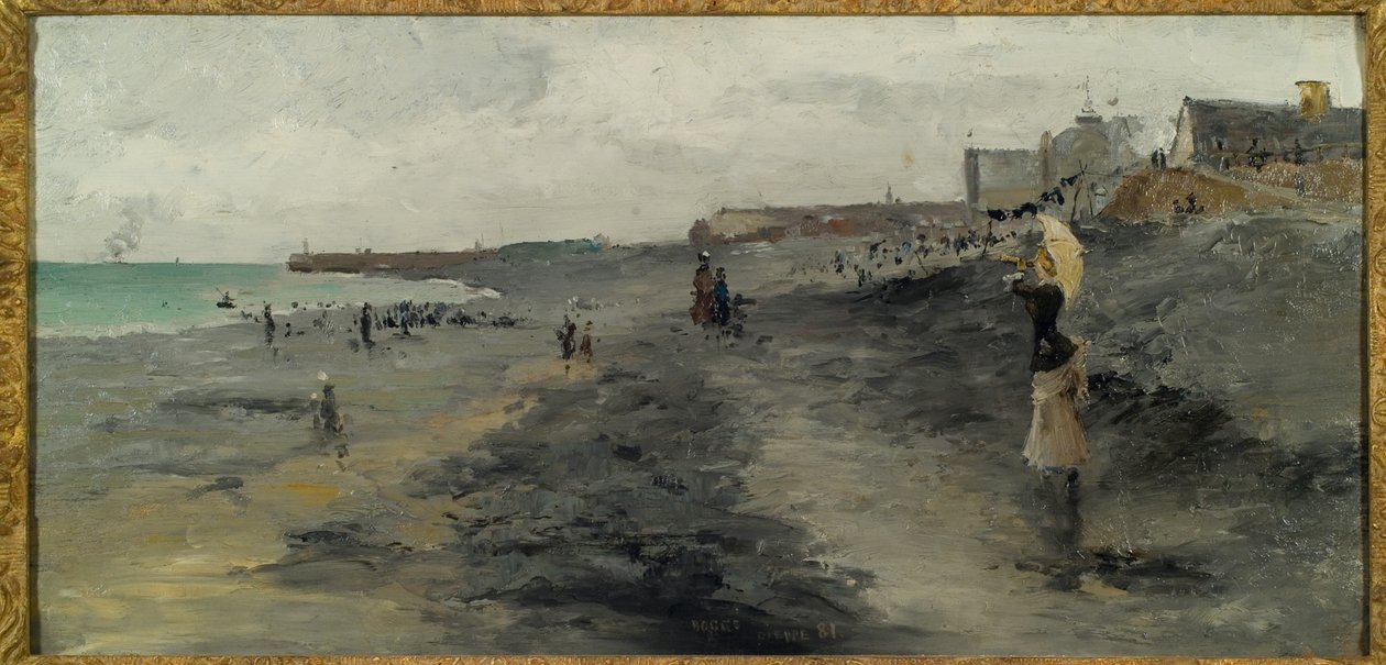 Praia de Dieppe, 1881 de Frank Myers Boggs