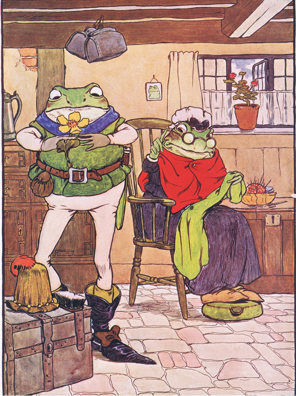 Ilustração de &39;The Frog faria um Wooing Go&39;, de Charles H. Bennett, 1916 de Frank Adams