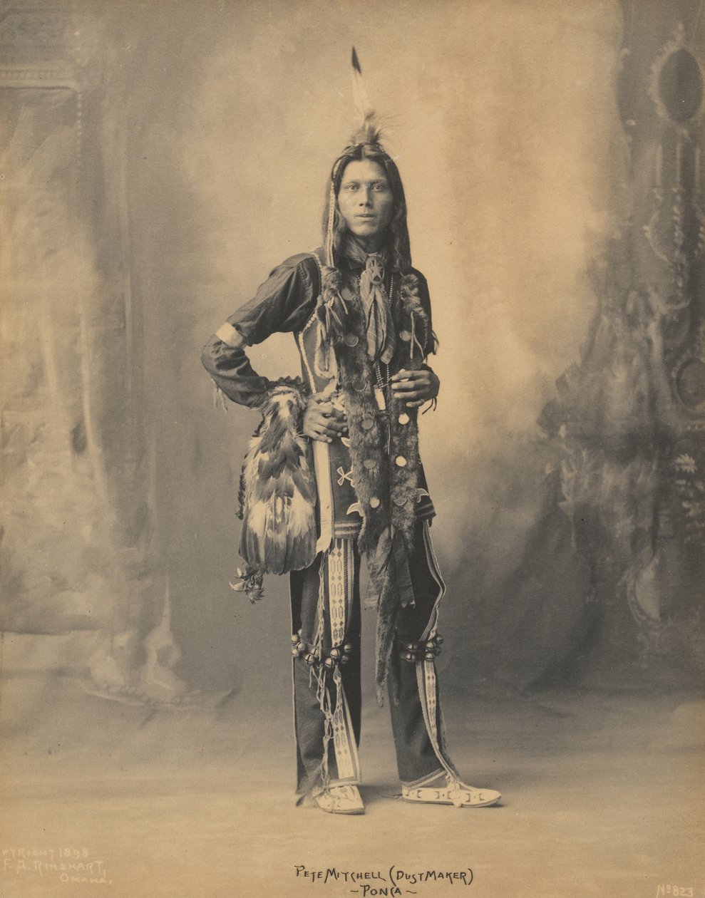 Pete Mitchell (DustMaker) -Ponca-, 1898 (impressão em paládio platinado) de Frank Albert Rinehart