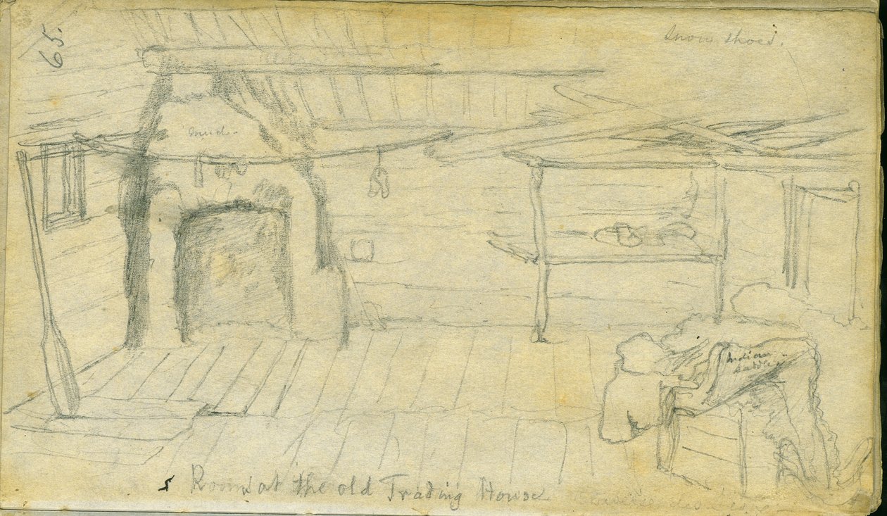 Quarto na antiga casa de comércio, 1851 de Frank Blackwell Mayer