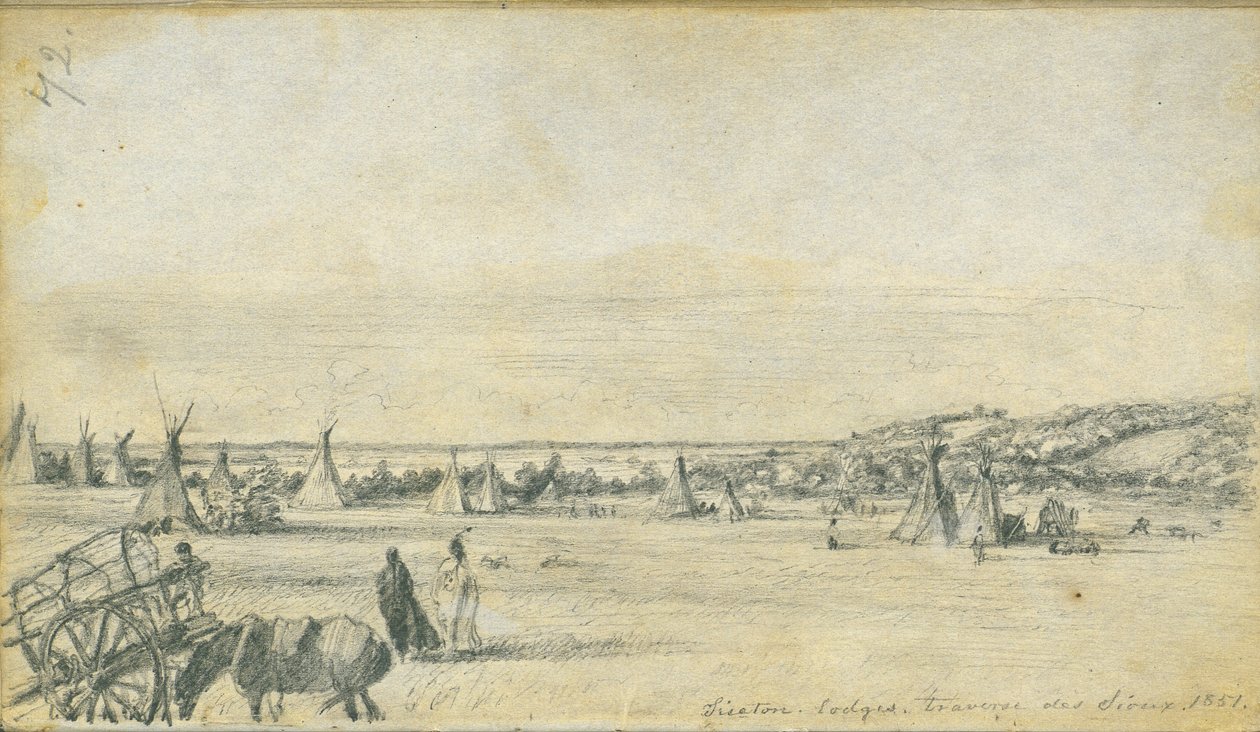 Alojamento Insider, Traverse des Sioux, 1851 de Frank Blackwell Mayer