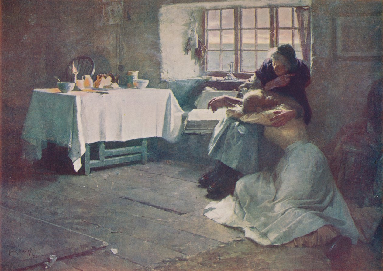 Um amanhecer sem esperança, 1888, c1915 de Frank Bramley
