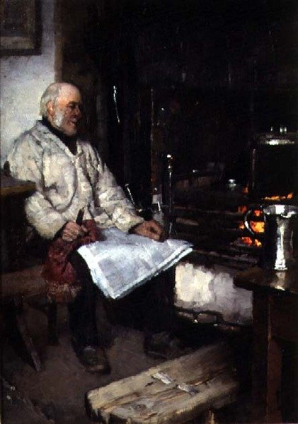 Inverno (óleo sobre tela) de Frank Bramley