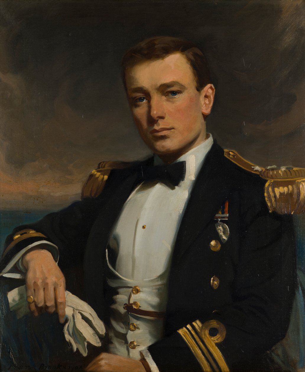 Retrato do Comandante o Exmo. Richard Orlando Beaconsfield Bridgeman DSO, c.1908 (óleo sobre tela) de Frank Brooks