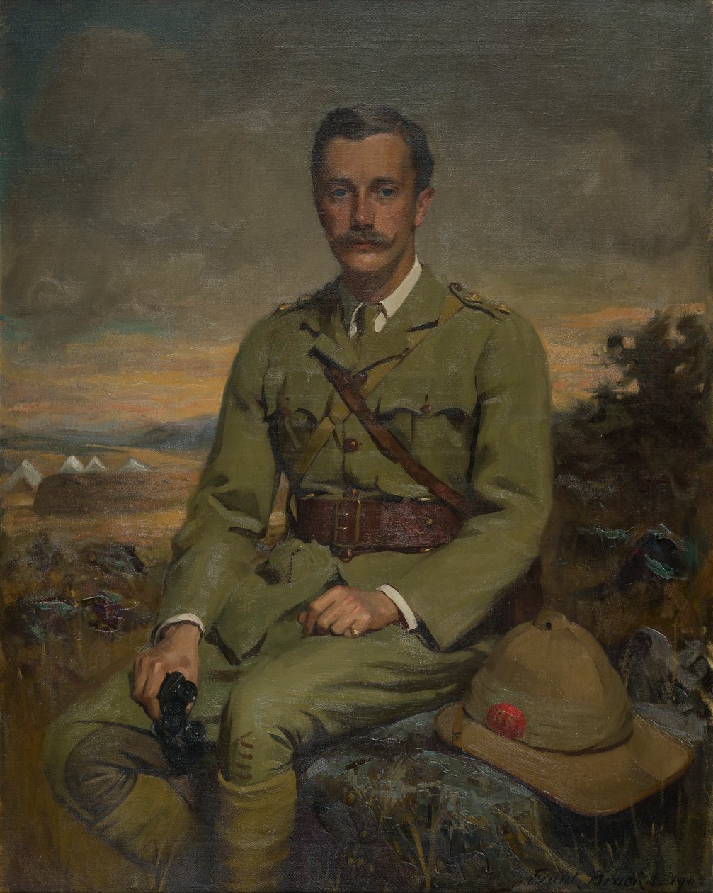 Retrato de Orlando, Visconde Newport, depois 5º Conde de Bradford, c.1902 (óleo sobre tela) de Frank Brooks