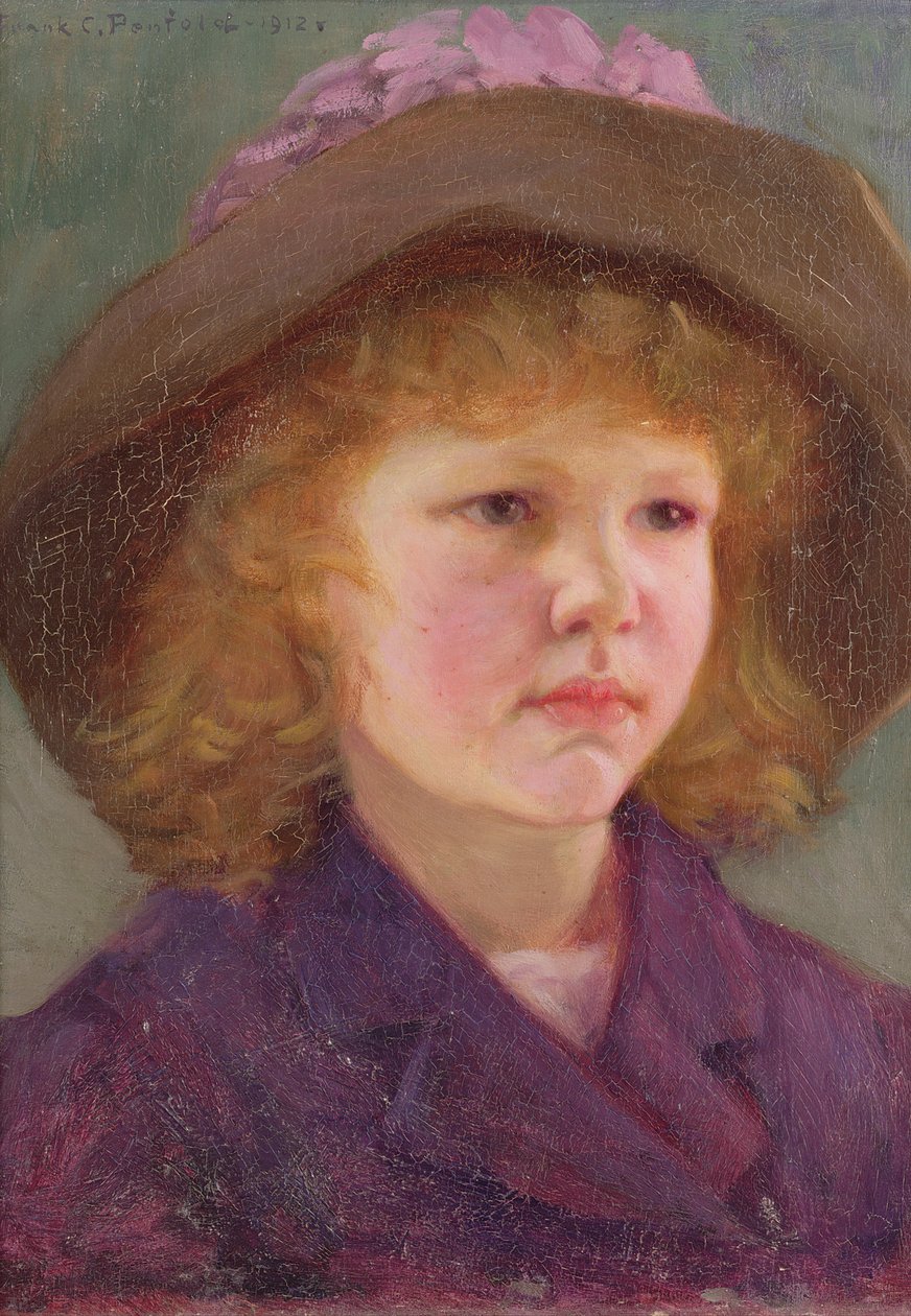 Retrato, de, um, menina jovem, 19o século de Frank C. Penfold