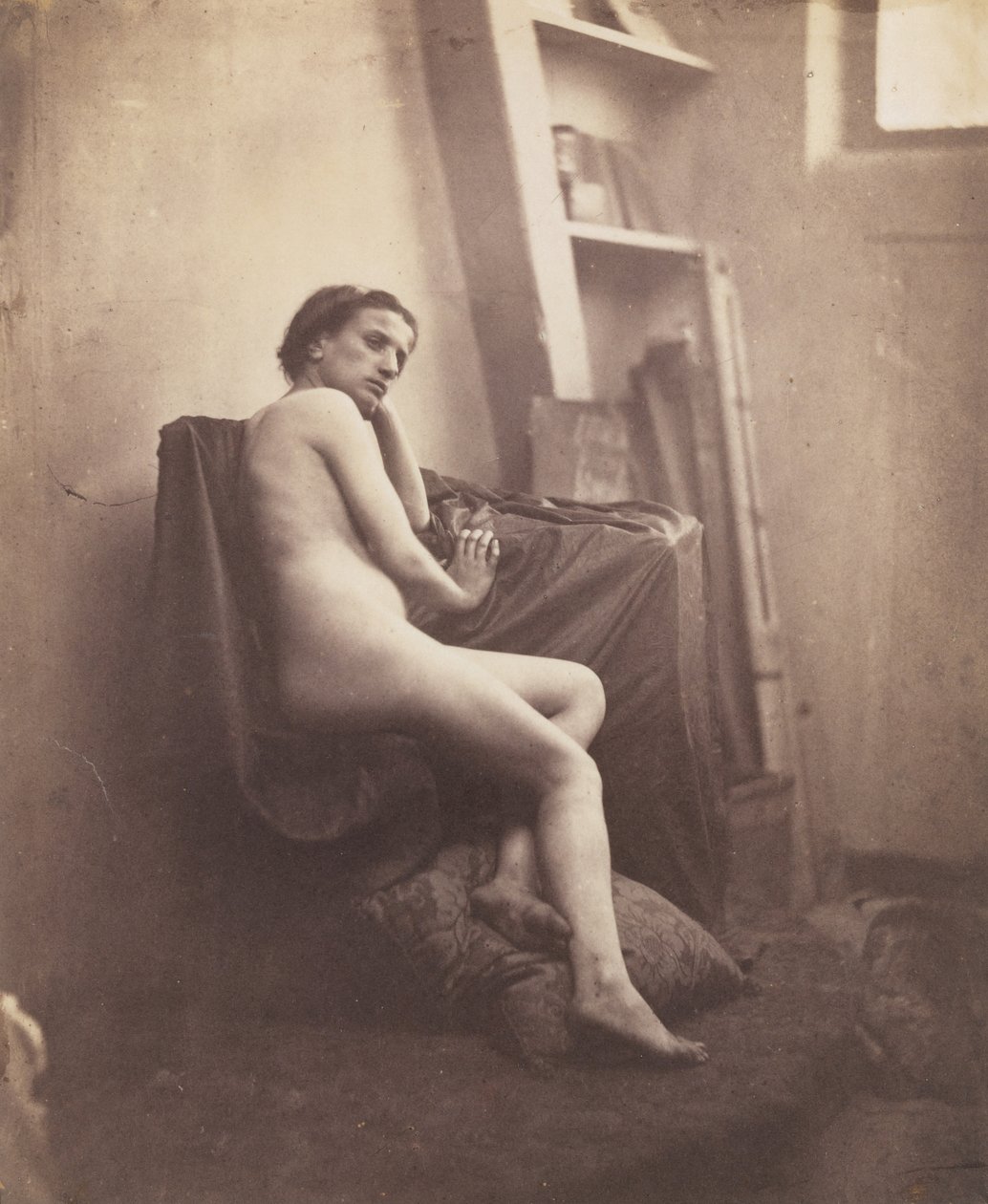 [Nu feminino em estúdio], 1856-59. de Frank Chauvassaigne