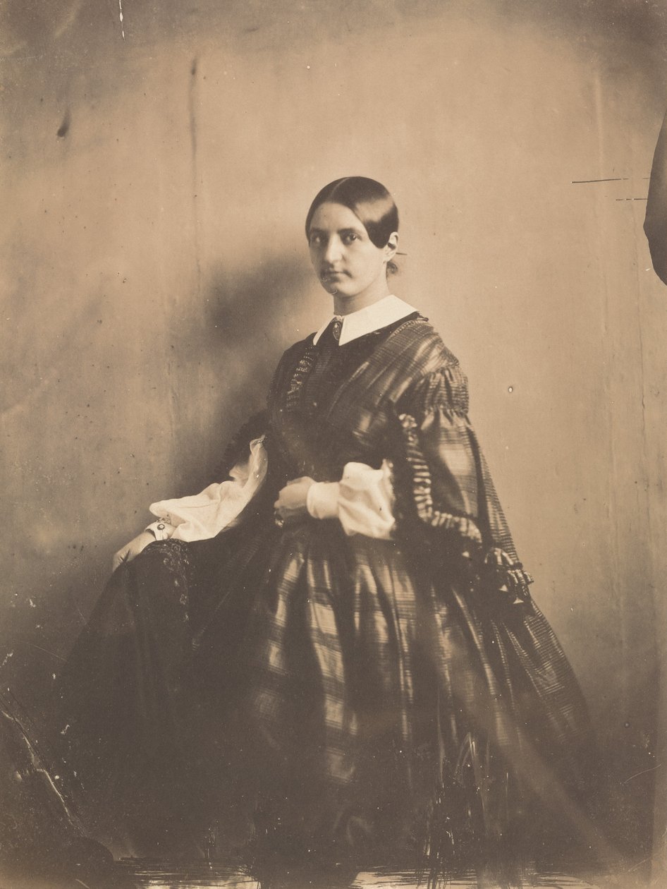 Retrato de uma mulher,c. 1850 (foto) de Frank Chauvassaigne