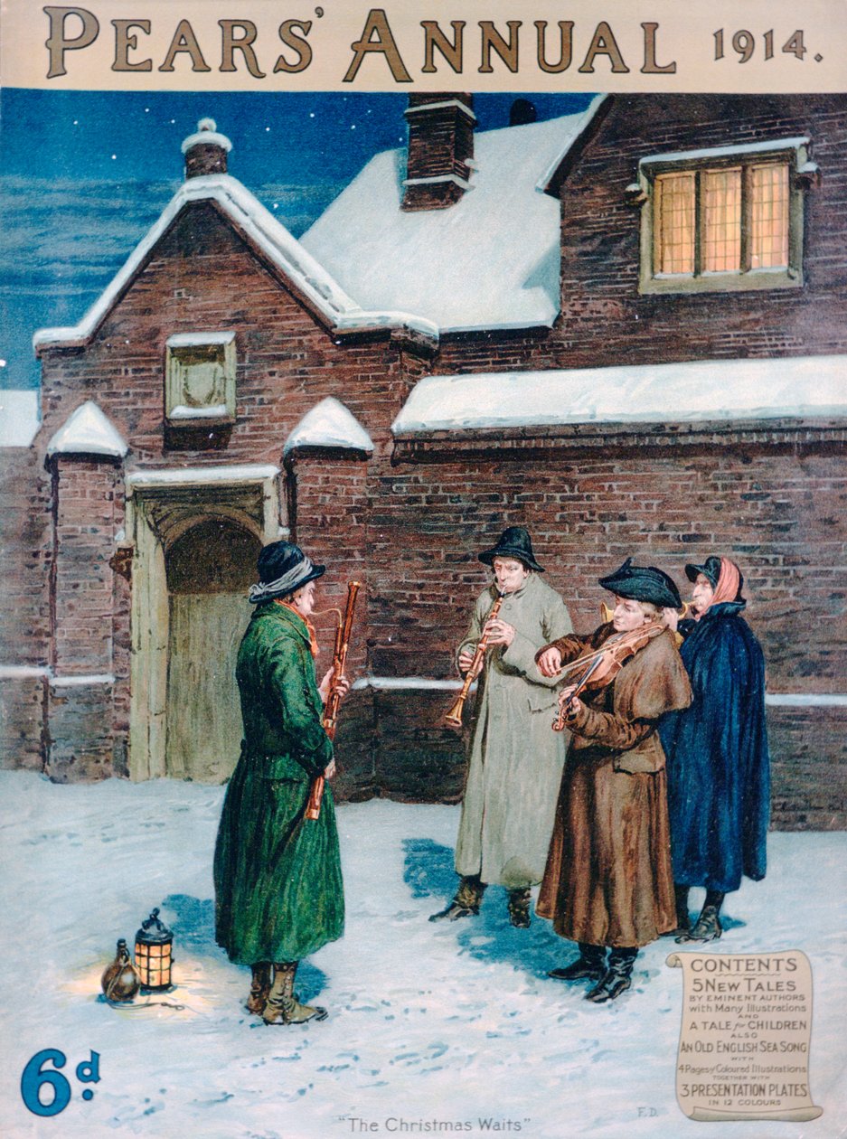 The Christmas Waits, capa da Peras Anual, 1914 de Frank Dadd