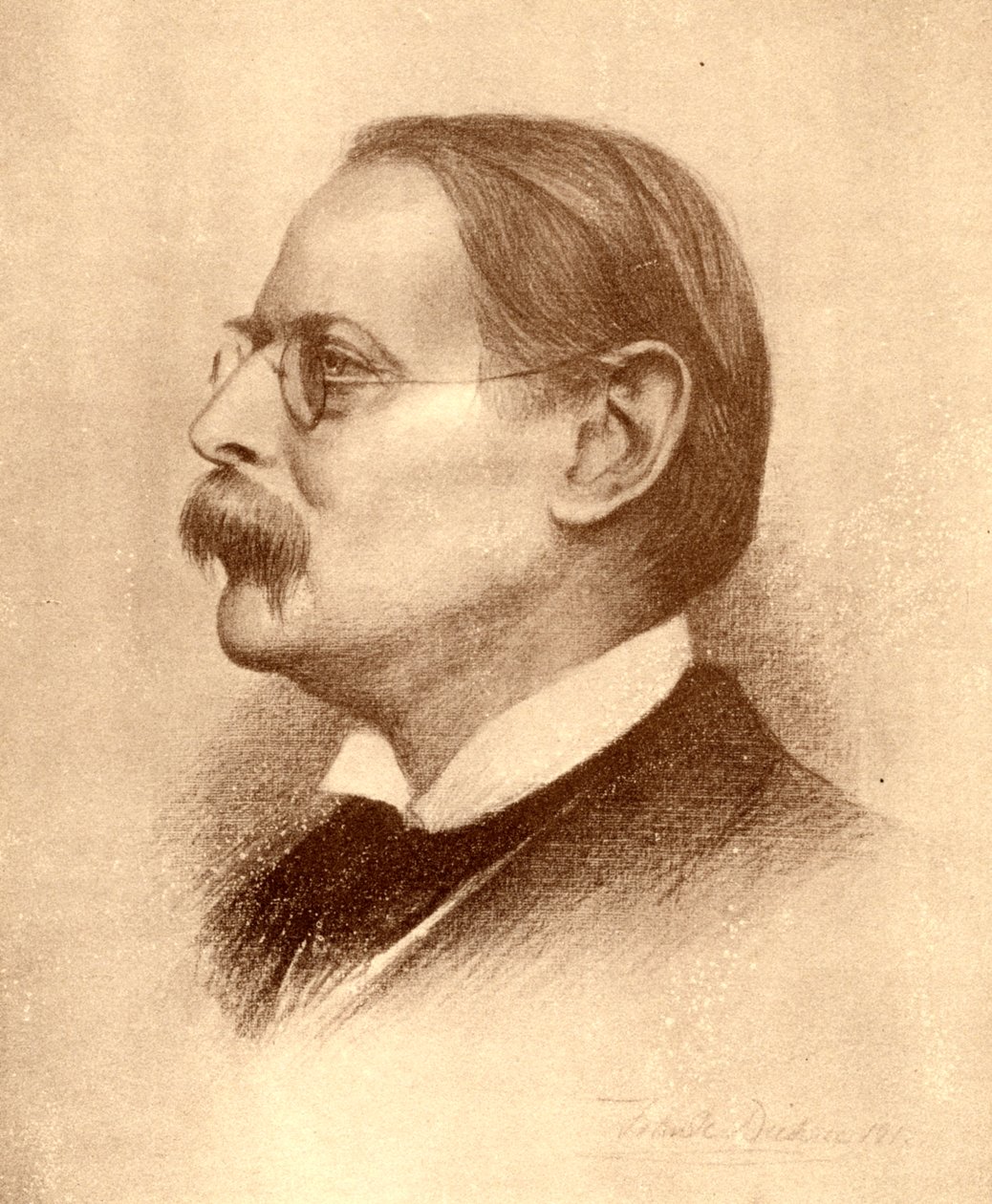 Edmund William Gosse, poeta inglês, autor e crítico, 1913. de Frank Dicksee