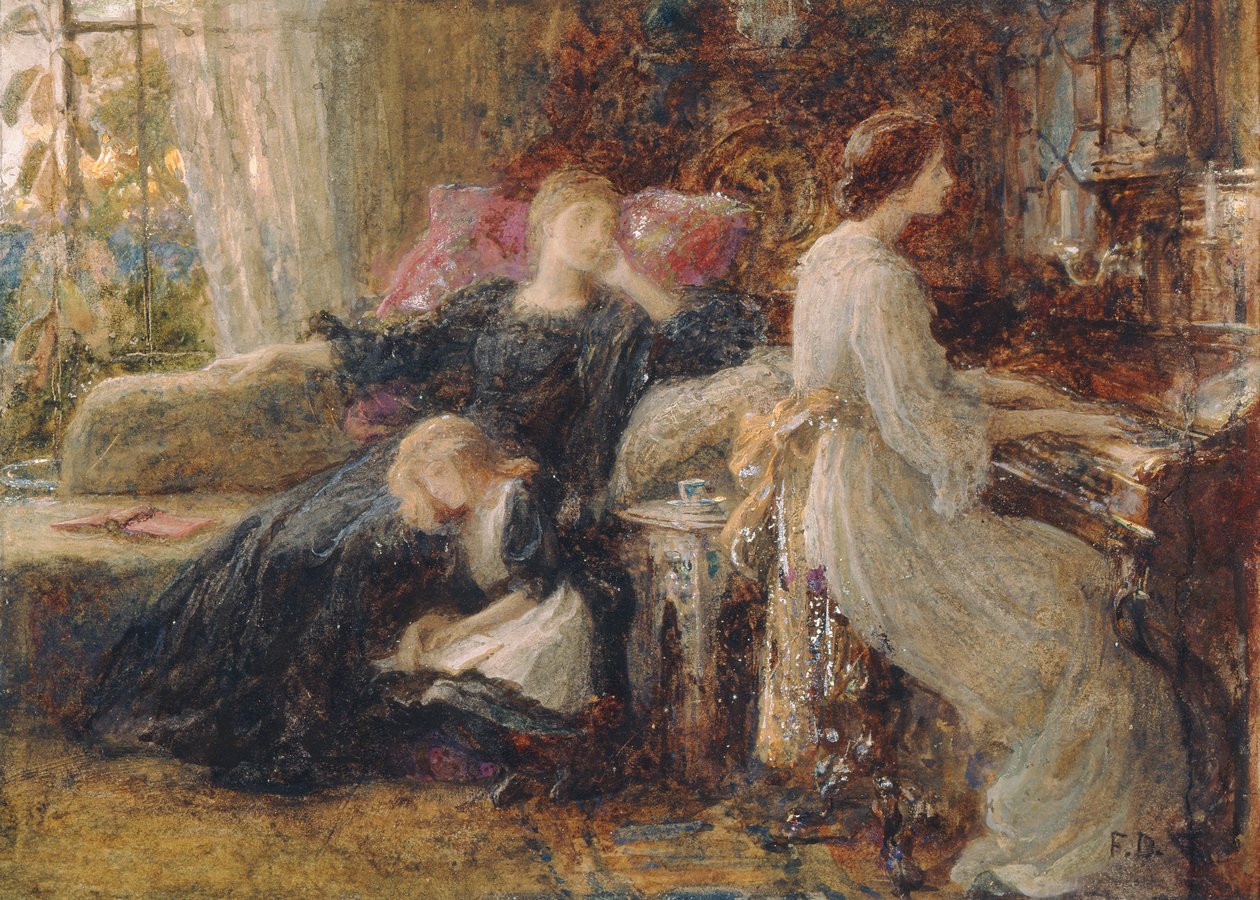 Memórias, c.1886 (aguarela sobre papel) de Frank Dicksee
