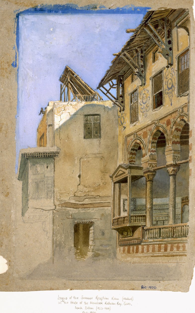Casa de Memlook Radnau bey, Cairo, 1870 de Frank Dillon