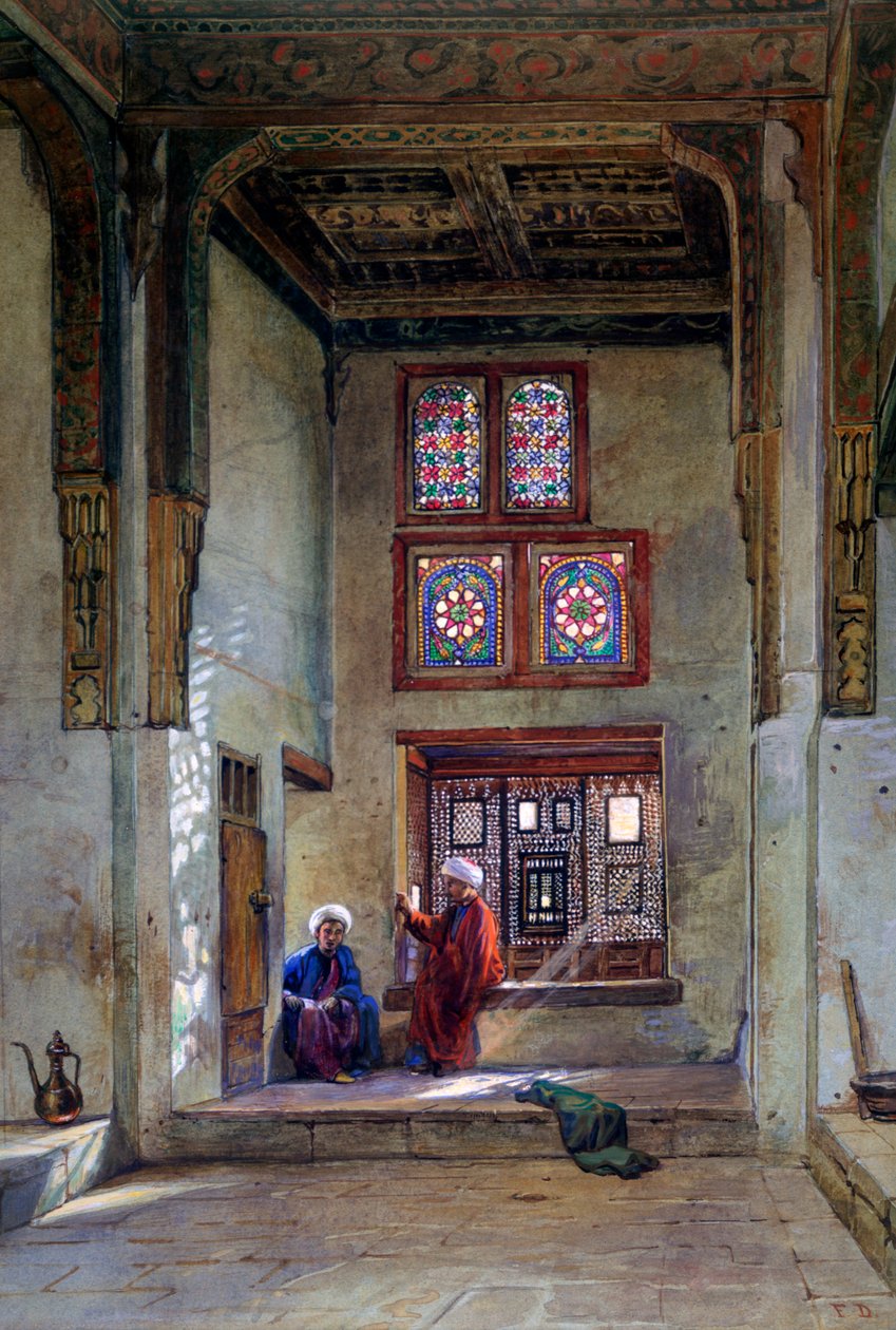 Sala de recepção, Memlook Radnau Beys House, Cairo, 1873 de Frank Dillon