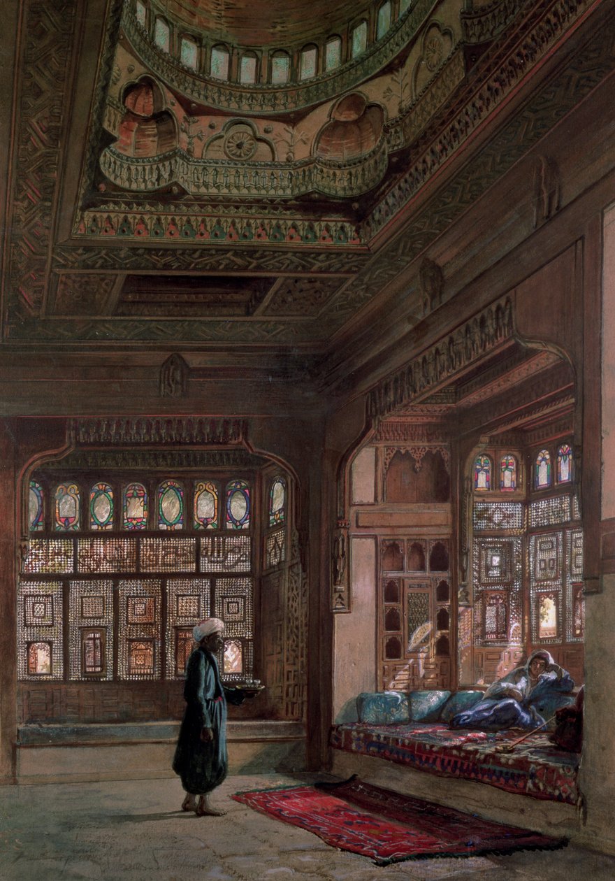 O harém de Sheikh Sadat, Cairo, 1870 de Frank Dillon