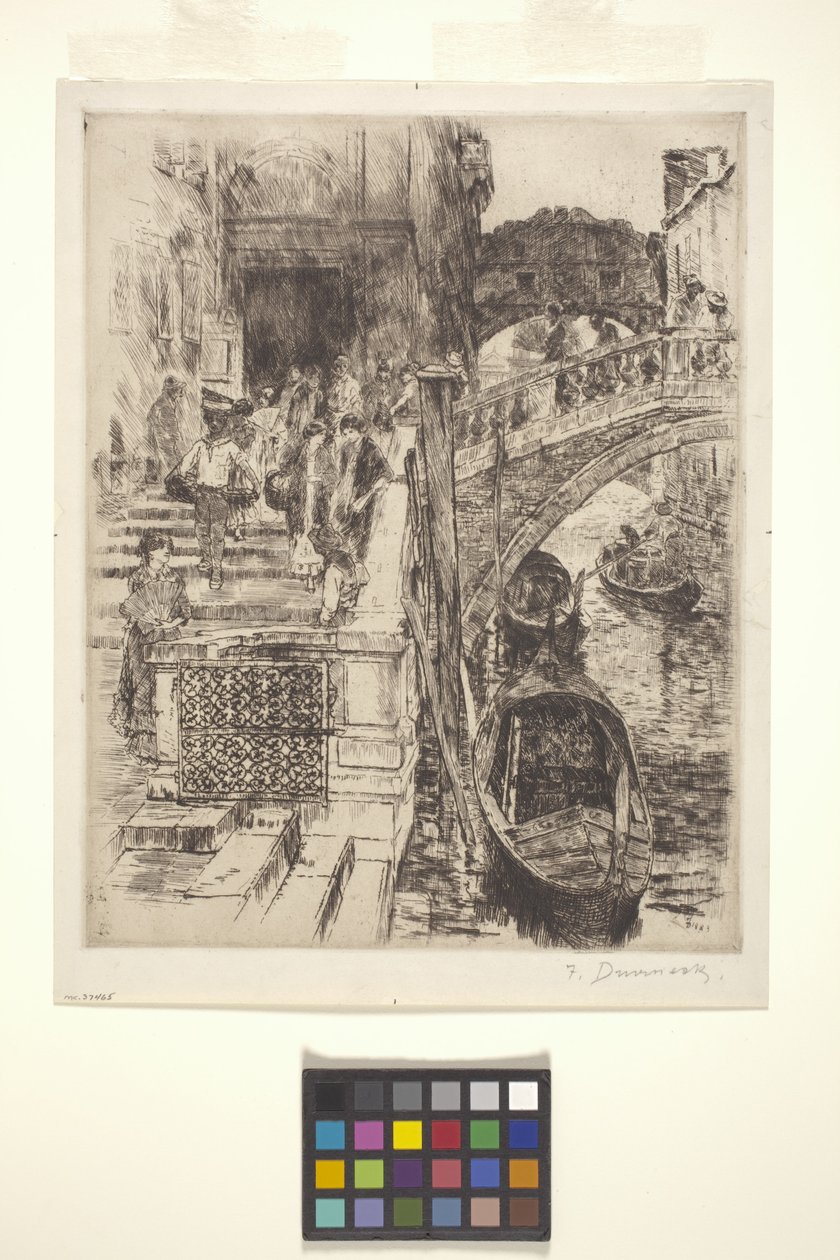 Ponte dos Suspiros, Veneza (Placa 1) (tinta) de Frank Duveneck