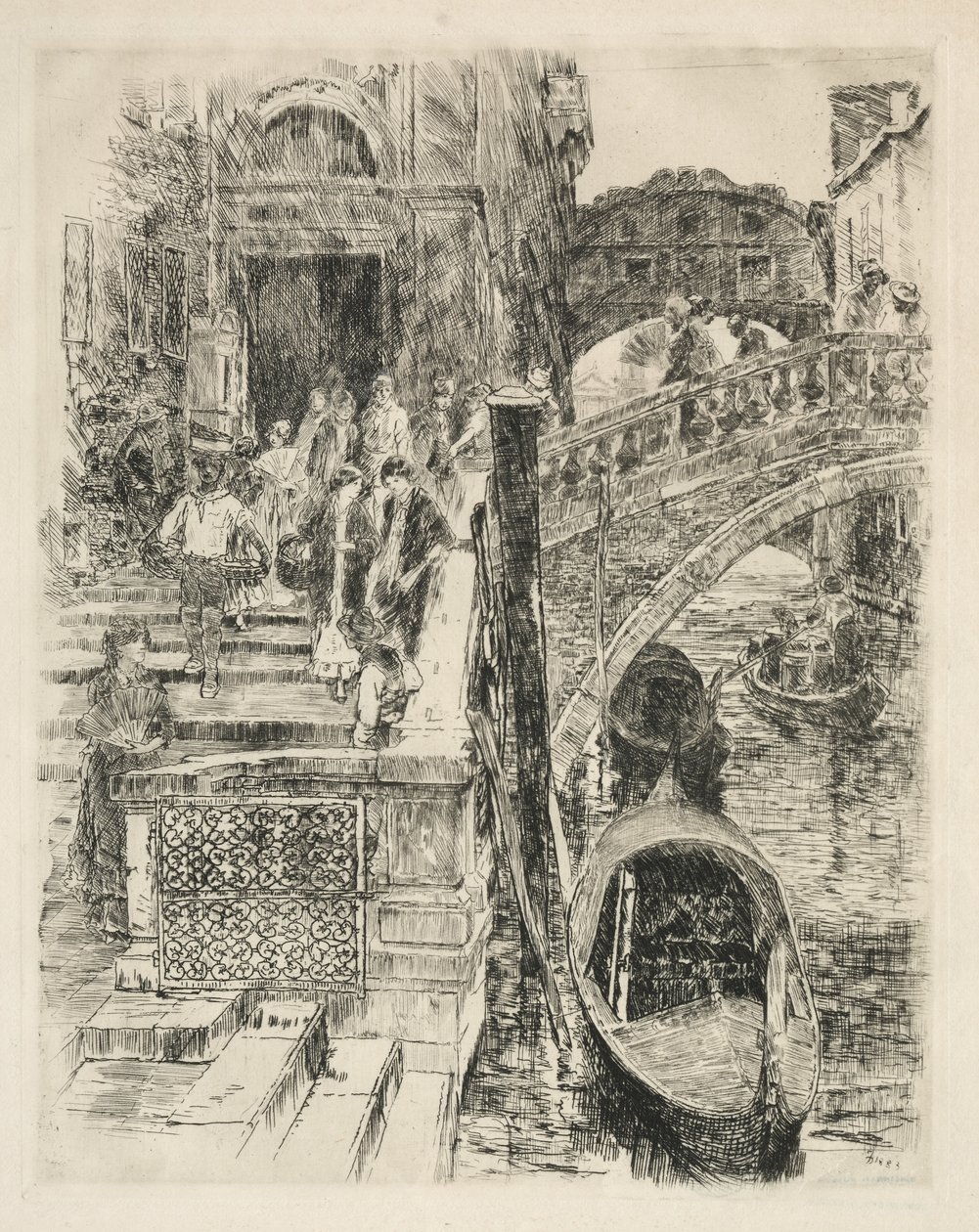 Ponte dos Suspiros, Veneza, 1883. de Frank Duveneck