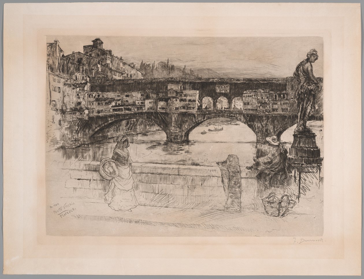 Ponte Vecchio, Florença (Primeira Placa) de Frank Duveneck