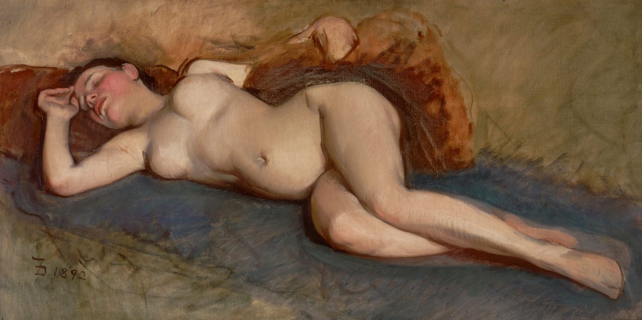 Nu reclinado de Frank Duveneck