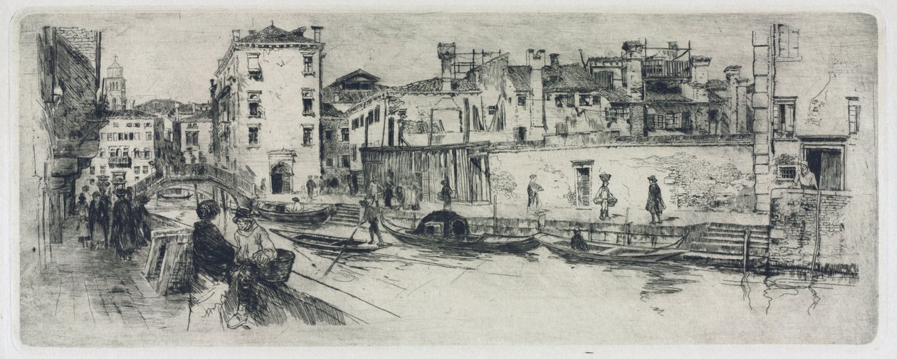 Canal de San Trovasso, Veneza, 1883. de Frank Duveneck